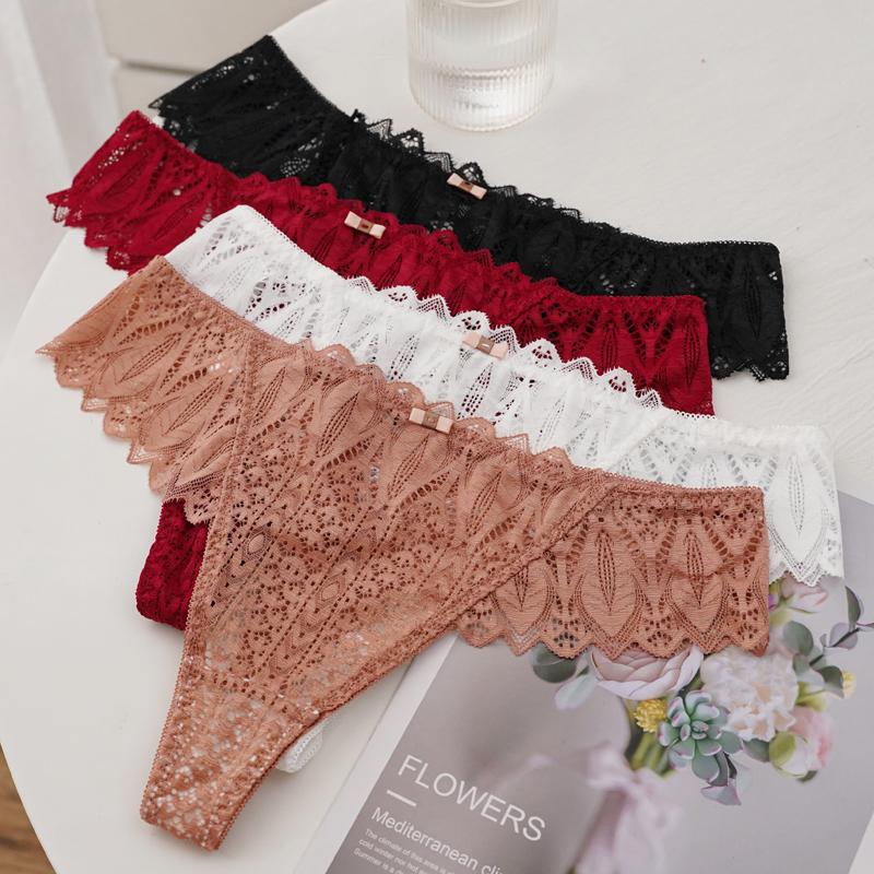 TERMEZY Felinus новые трусики, женское кружевное нижнее белье, сексуальные стринги с низкой талией, ажурные трусы, однотонные удобные женские трусы с Т-образной спинкой