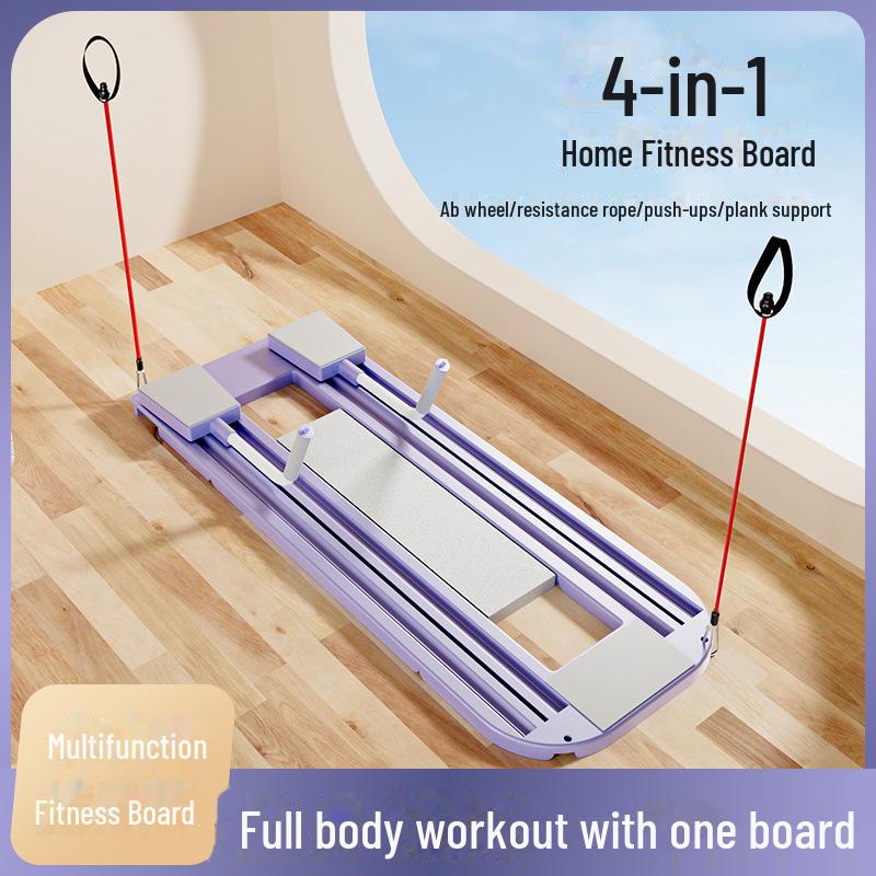 Многофункциональная фитнес-доска для мышц живота и груди с колесом-слайдером