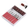 Manicure Grinding Head Six Piece Set Stainless Steel White Sand Ring Set Grinding Head Manicure Tool