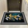 European Crystal Velvet Absorbent Floor Mat for Entrance, Bathroom, Bedroom, or Living Room - Washable.