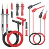 Multimeter Test Lead Kit with Alligator Clips Stackable Banana Plugs Mini Grabber Test Hook Cable Set for Electrical Testing 1000V 10A