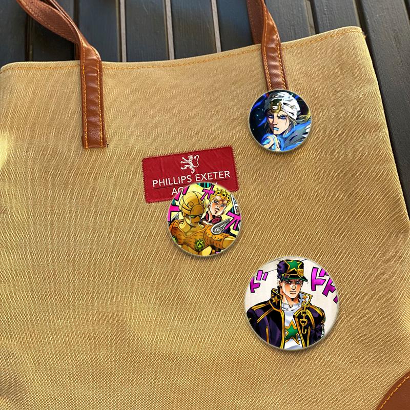 32/44/58 мм JoJo's Bizarre Adventure Значок для рюкзаков Круглые пластиковые эмалированные значки и броши Креативный значок в виде мультяшной фигурки Подарки