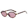 Retro Sstyle Small Oval Sunglasses Women New Sexy Leopard Black Sun Glasses Female Vintage Lady Shades Eyewear