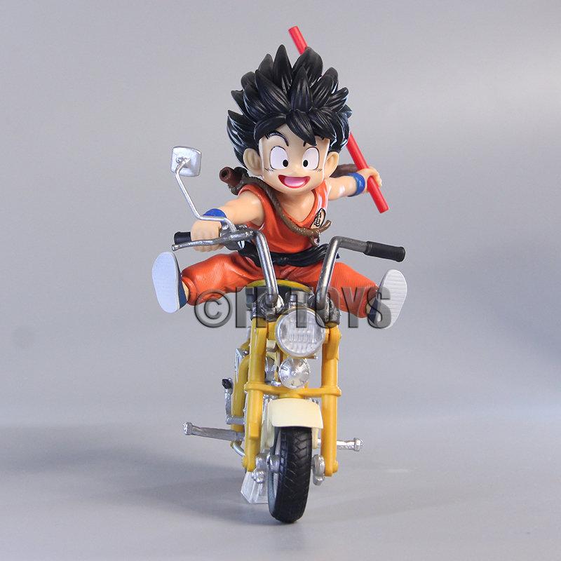 15CM Dragon Ball Son Goku Figure Master Roshi Kid Goku Kame Sennin with Motorcycle Pvc Action Figures Collection Model Toys