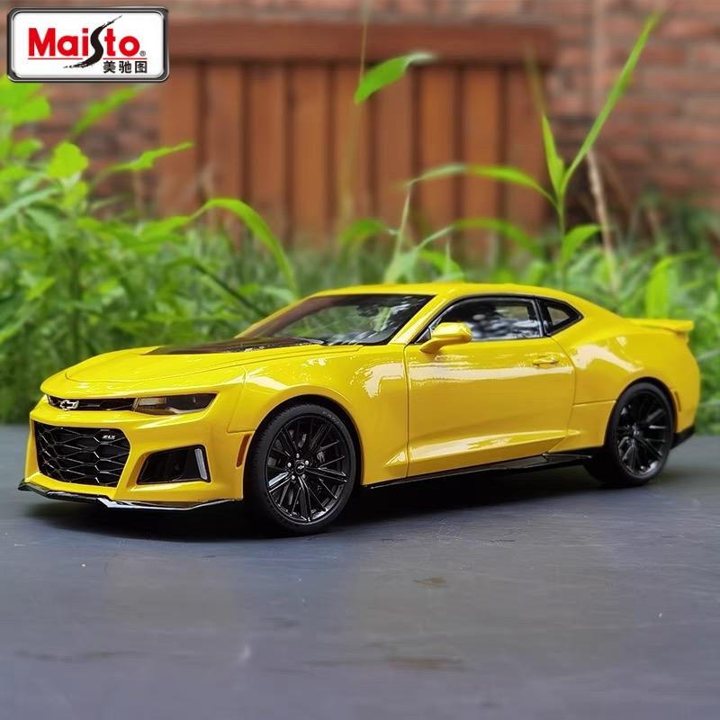 Maisto 1:24 Chevrolet Camaro ZL1 Alloy Alloy Sports Car Diecast Metal Scale Car Model Static Collection Childrens Toy Car Gifts
