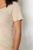 Women's Fashion New Big Size Blouse Stone Ribbed U-Neck Knitted T-Shirt
