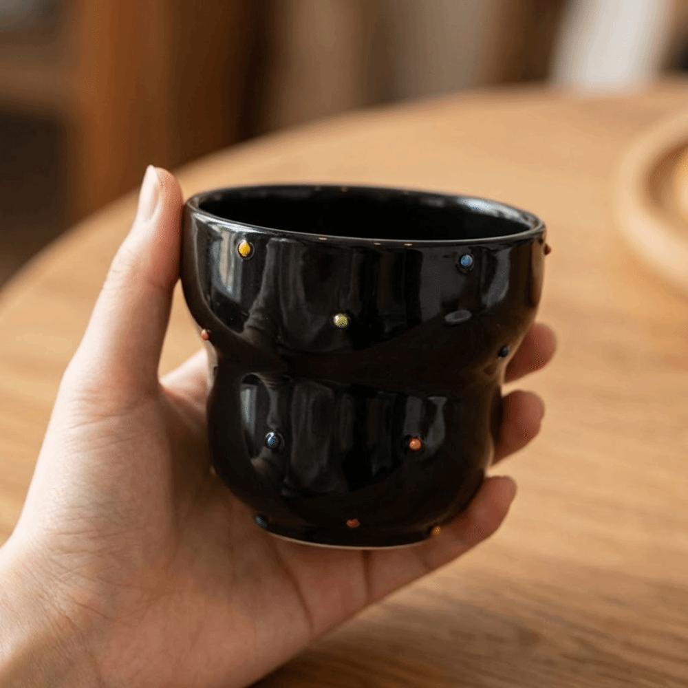 Exquisite Polka Dot Hand-held Cups 300ml Milk Cup Home Decor Tea Cup Tea Time