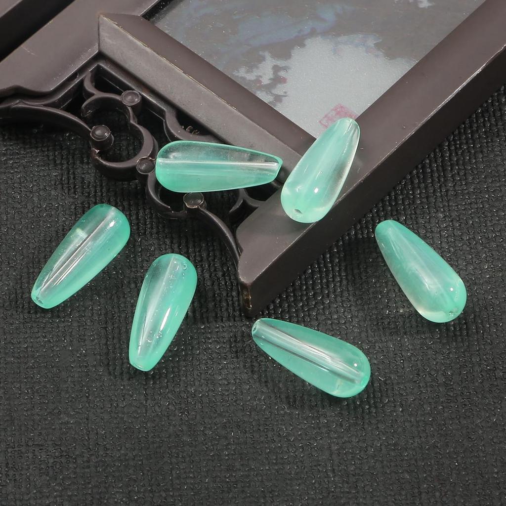 10 шт., 8 цветов, стеклянные свободные круглые бусины в форме капли воды для изготовления ювелирных изделий, аксессуары