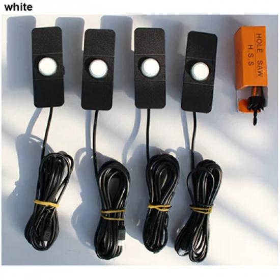 GreenYi Car Parktronics Assistance 4PCS 16mm Adjustable Flat Sensors Reverse Backup Radar Sensor Detector Sound Buzzer Alarm