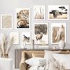 Autumn Landscape Reed Lion Elephant Deer Wall Art Canvas Painting Nordic Posters And Prints Wall Pictures For Living Room Decor