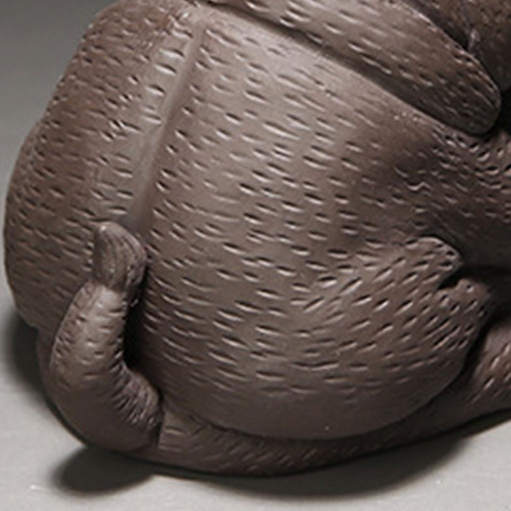 Фигурка бегемота из фиолетовой глины, керамическая скульптура чайного питомца, статуэтка бегемота, настольное украшение для чайного набора, аксессуары для дома, чай