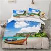 3D Hawaiian Vacation Style Bedding Sea View Down Duvet Covers Pillowcases 2/3pc King Queen Bed Duvet Covers Set, Home Textile Gifts