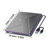 External Disc Drive with Color Lighting USB3.0 and Type C Port Fast Speed 24X Burning Reader Wide Compatibility