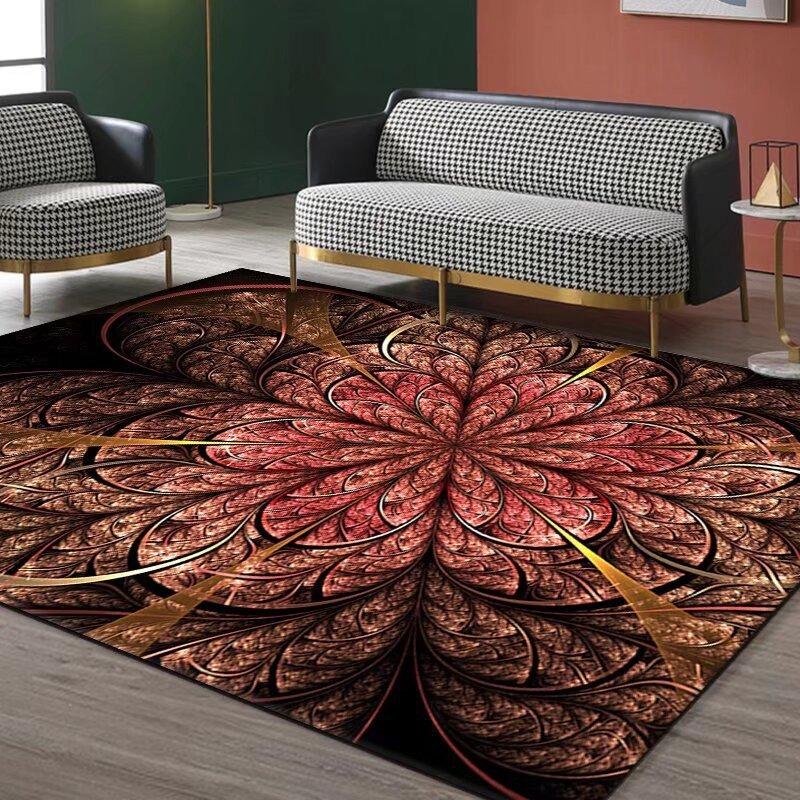Modern Abstraction Style Print Large Area Rug Non-Slip Wear-resistant Carpet for Living Room Bedroom Soft Floor Mat Home Decor