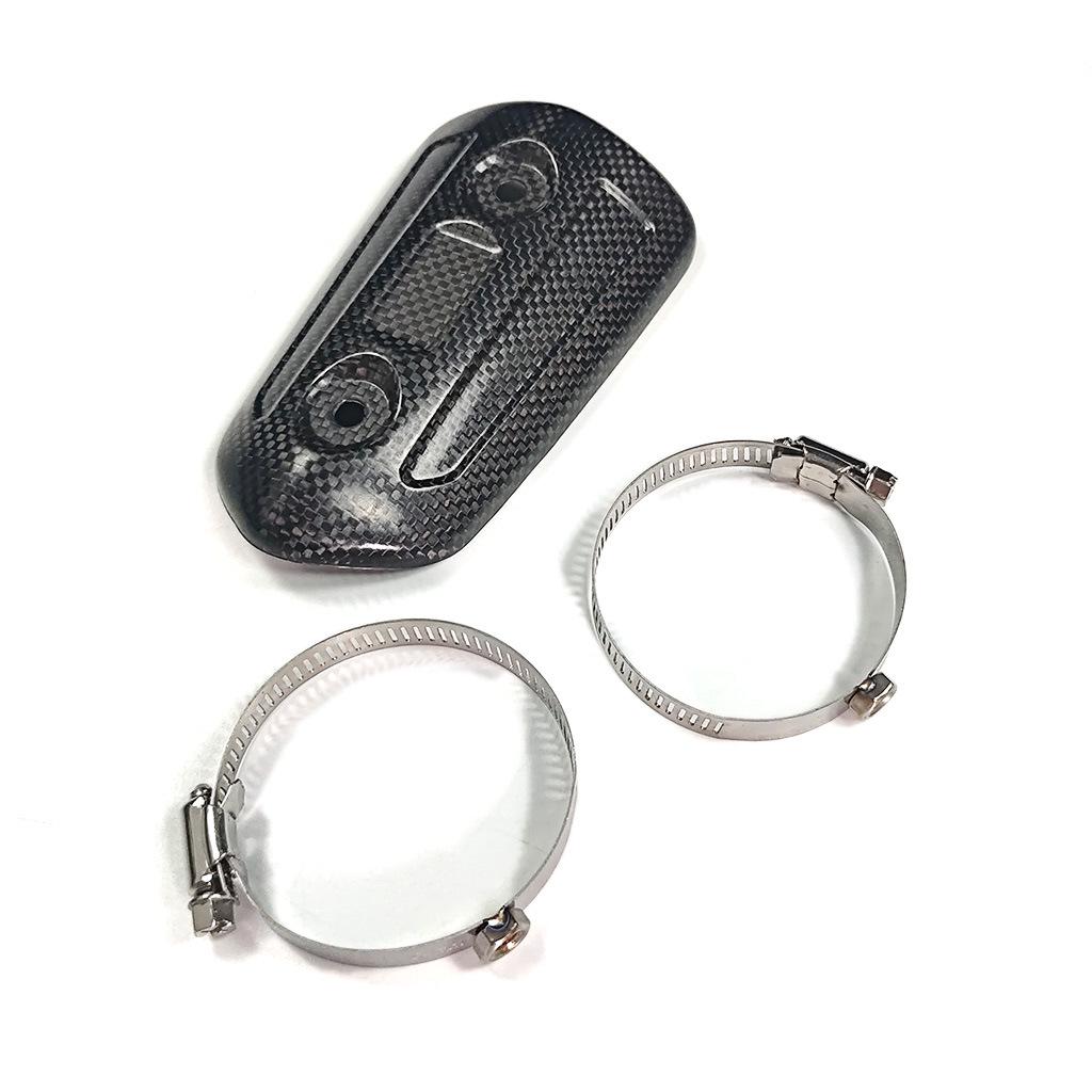 Motorcycle Carbon Fiber Exhaust Heat Shield - Anti-Scald, High-Temperature Resistant Cover.