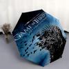 1pc Game of Thrones The Complete Series Automatic Folding Umbrella - Compact 8-Rib Design, Durable Plastic & Iron1260L