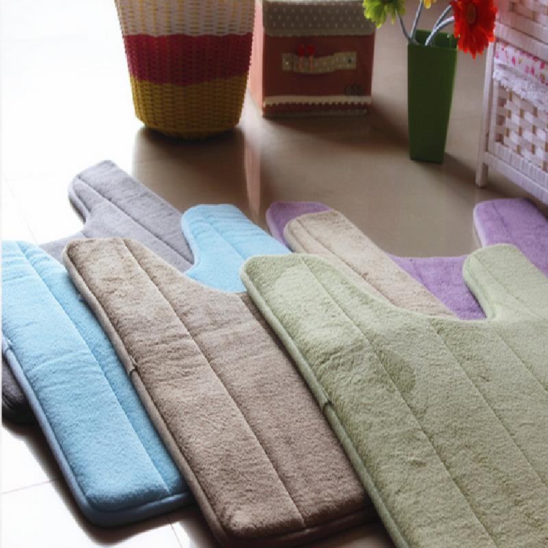 U-образный впитывающий воду пенный коврик для ванной коврик для унитаза ванная комната ковер из кораллового флиса противоскользящий пол туалет домашний декор бытовая техника