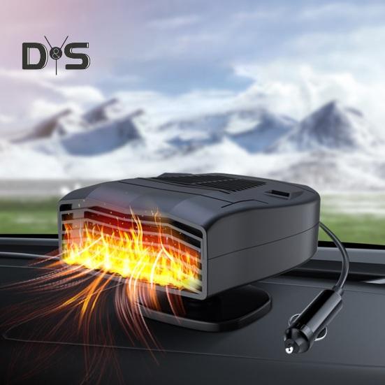 Car Heater with 360-degree Rotating Base Fast Heating 12V Portable Car SUV Winter Window Defrost Defogger