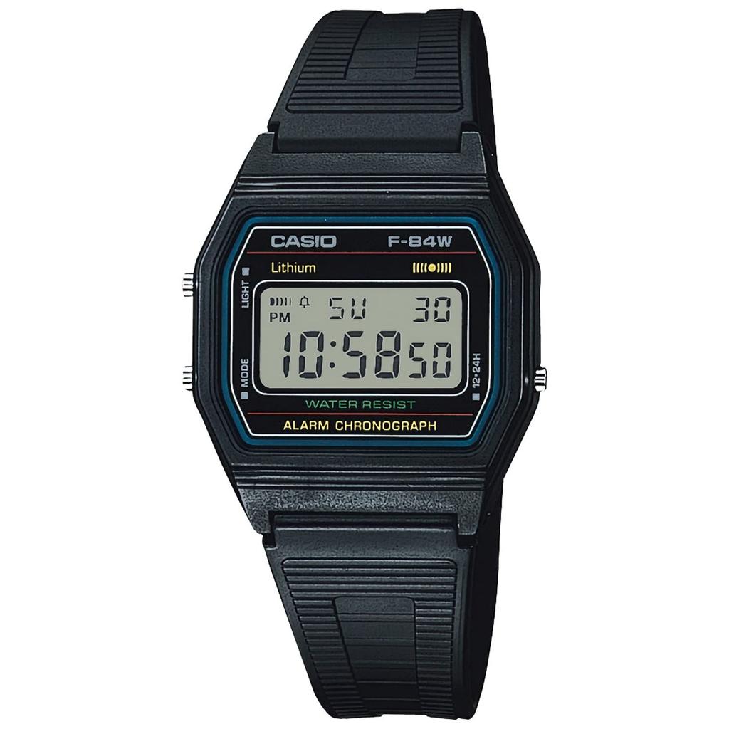 Коллекция наручных часов Casio F-84W-1QJH Мужские Черные