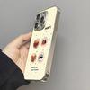 Чехол для мобильного телефона Apple 15 14 13 12 с рисунком щенка в четырех клетках, подходит для iPhone16promax, женский, полностью закрывающий, противоударный, милый
