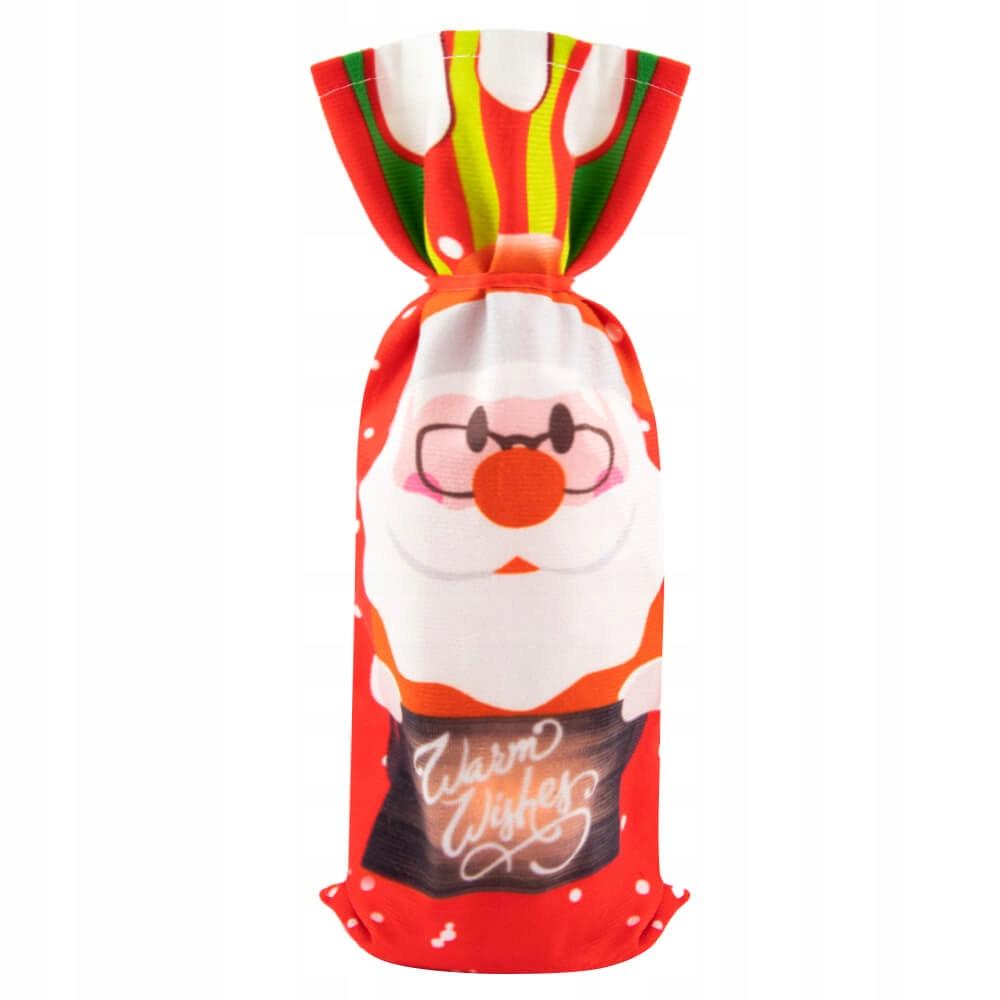 Christmas Bag for Bottle Gift Santa Snowman Bag RED GIFT