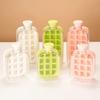 Curling Ice Cube Mold with One-Touch Release Flexible Ice Tray Portable Leak-Proof Water Bottle for Gym Travel Outdoor