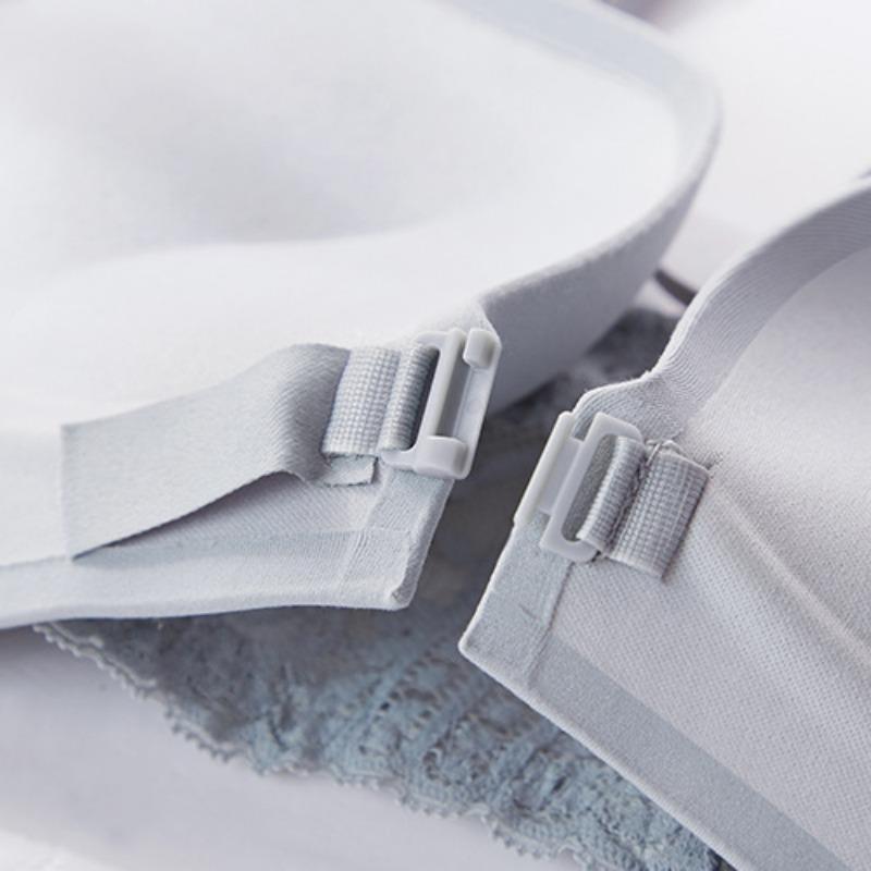 Весенне-летний новый бюстгальтер с пряжкой спереди, нижнее белье со сборками и кружевом сзади, удобный бюстгальтер без маркировки