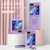 Чехол для телефона Ring Frosting для Samsung Galaxy Z Flip 6 5 Flip6 Flip5 ZFlip5 5G Противоударный Защитный чехол для защиты от падений
