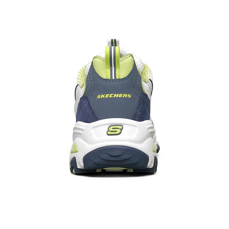 Skechers DLites 1.0 Обувь Панда Молочный Чай Медведь Морская Соль Лимон Удобные Спортивные Толстая Подошва Повседневная Обувь Женская кроссовка Белый Синий Зеленый 13167-WNVL
