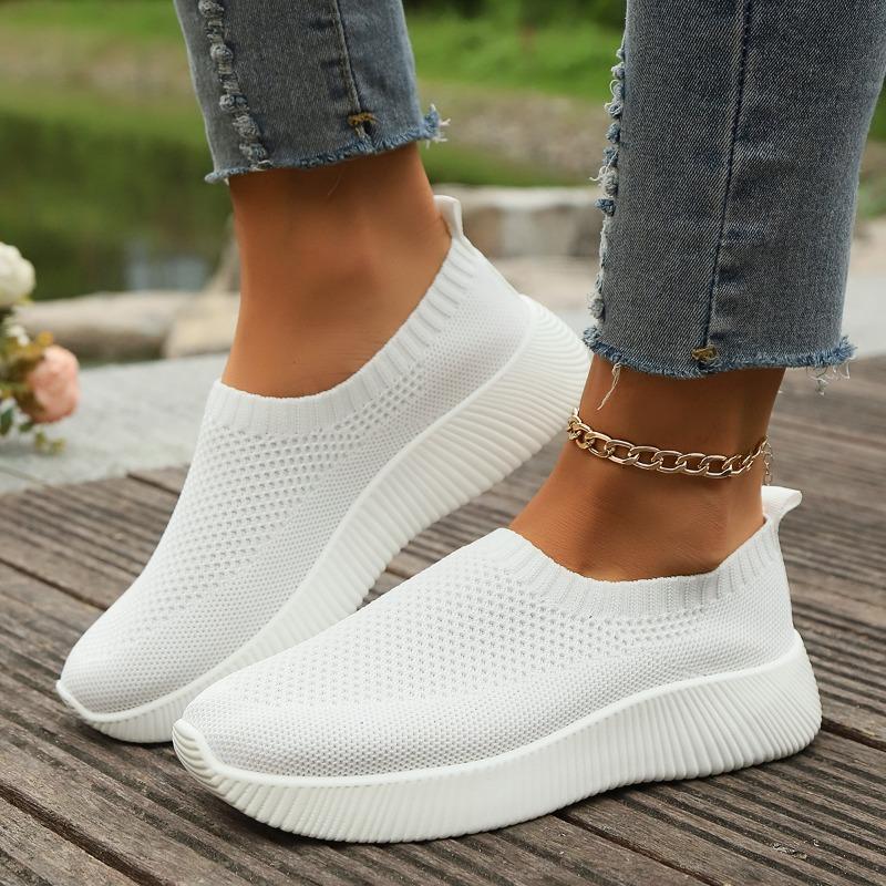 Fashion Women's Vulcanized Shoes High Quality Women's Athletic Shoes Slip-on Flats Women's Loaf Flat Walking Shoes