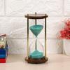 Nautical Brass and Wood  Sand Timer Sand Glass Hour Glass Sand Clock Ideal for Exercise Making Tea 5 Minutes 13.97 Cm Showpiece