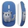 Wireless Mouse - MANIACASE - Cute Cat - Blue - Compatible Mac and PC - USB
