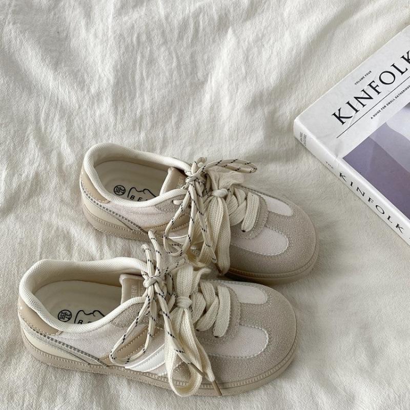 Platform-soled German Training Shoes Women's Spring 2025 New Big-headed Board Shoes Versatile, Lightweight Soft-soled Sports and Leisure Shoes