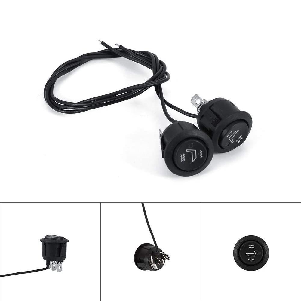 Seats Heater Switch 3Pin Round Heated Rocker Hi/Low Off Control 12V 20A Seats Switch For Cars SUV Truck RV Boats Motorcycles Pushbutton Switches 3