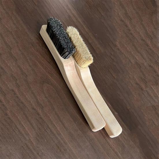 Yousheng Rock Climbing Brush with Wooden Ergonomic Handle Thick Boar Bristles Portable Indoor Outdoor Climbing Bouldering Brush Cleaning Tool
