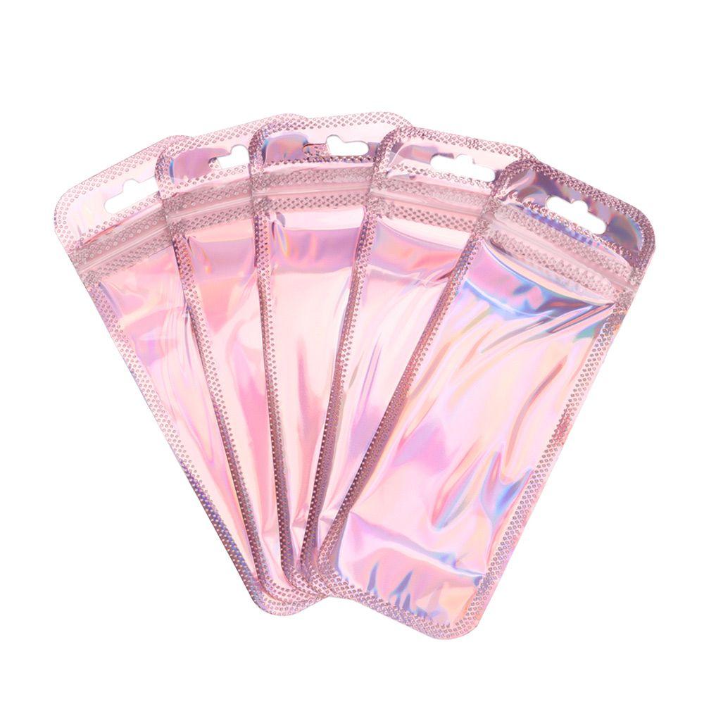 50 шт./пакет Высококачественные повторно запечатываемые радужные пакеты из ОПП, пакеты с застежкой-молнией, упаковочный пакет, самоклеящиеся пакеты