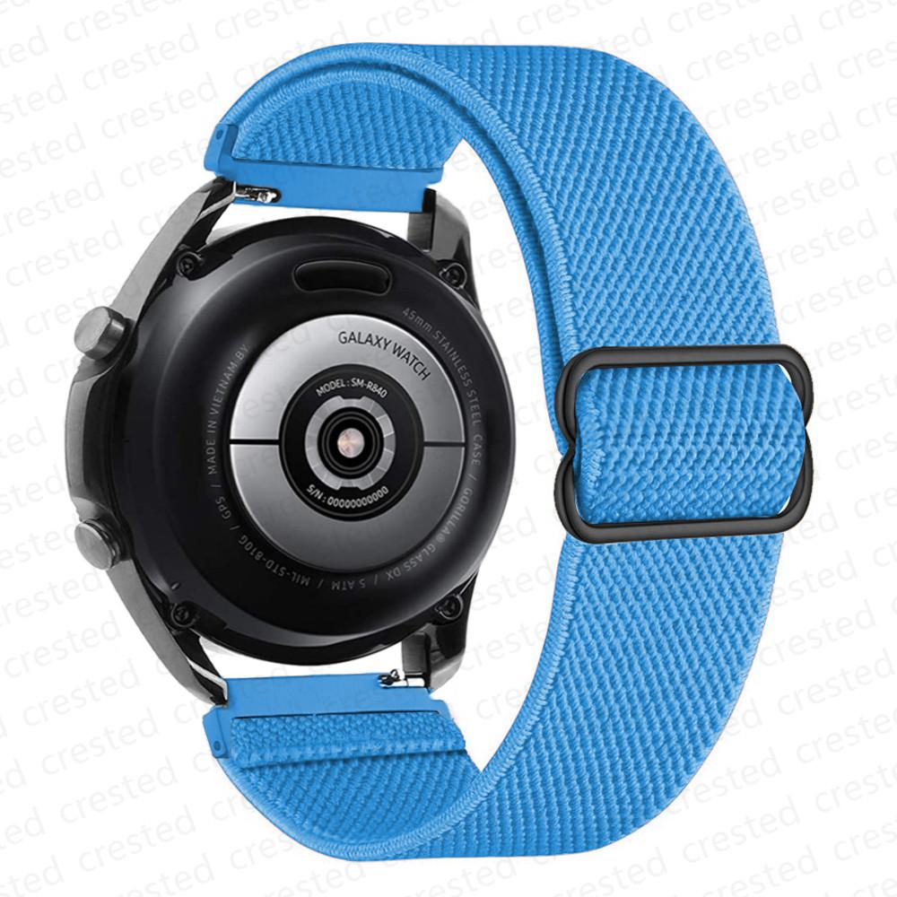 20 мм/22 мм ремешок для Samsung Galaxy watch 7/FE/6/5/pro/4 44 мм 40 мм/classic 3/Active 2/46 мм Регулируемый эластичный нейлоновый браслет