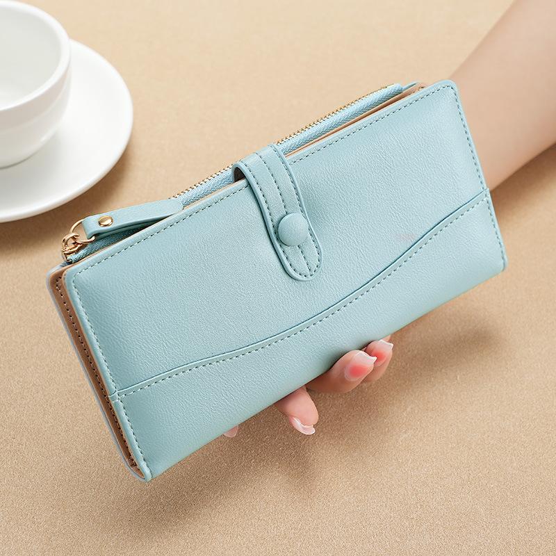 Женский кошелек длинный модный на молнии с несколькими отделениями для монет