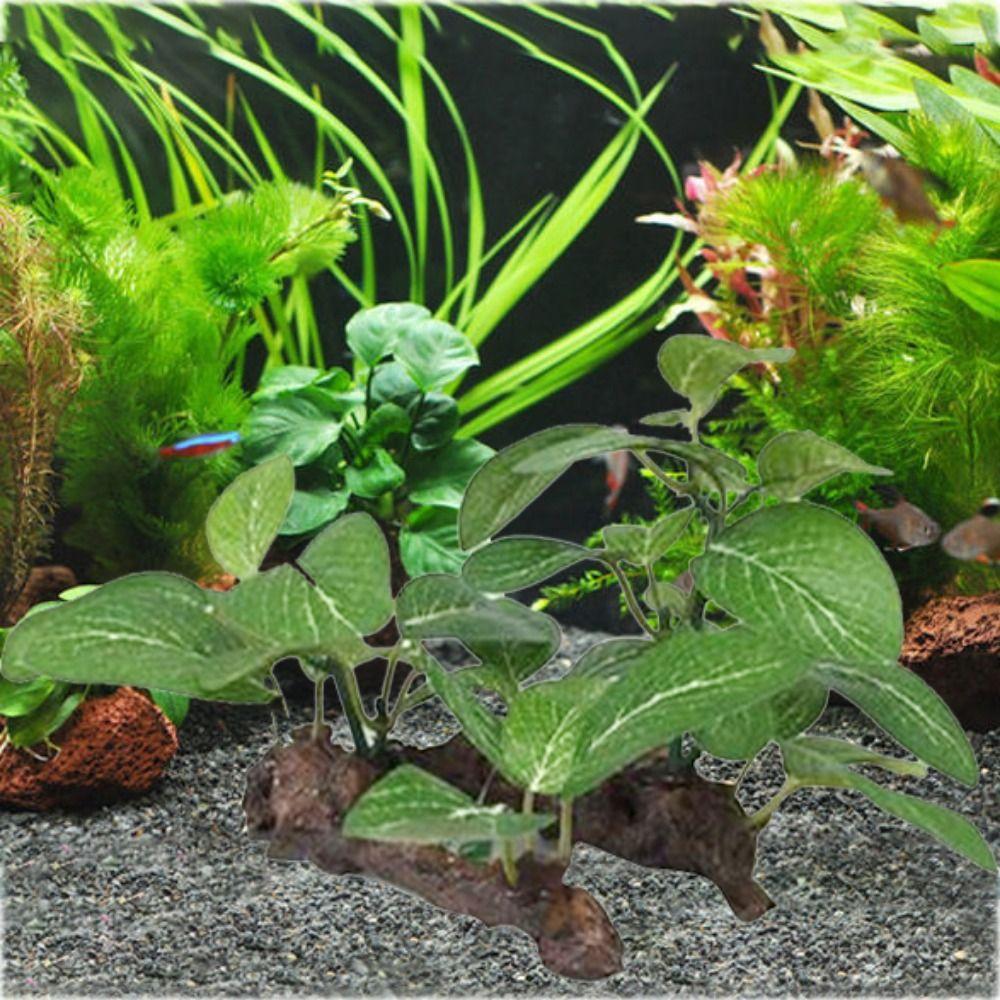 Simulated Faux for Fish Tank Decor Aquarium Plants Ficus Tree Artificial Plants Turtle Jar Ornament
