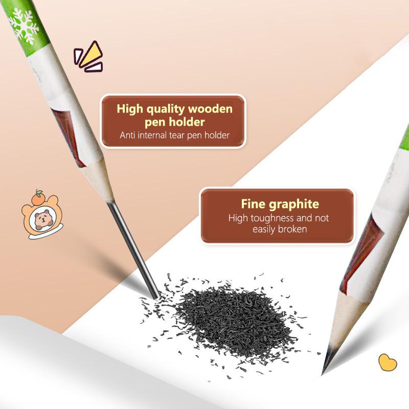 12 шт. Мультяшный милый деревянный карандаш 2B с ластиком, инструмент для письма и рисования, эскизный карандаш, школьные и офисные принадлежности, студенческие канцелярские товары, подарки