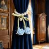 2PCS Decorative Rose Curtain Straps Portable Curtain Binding Curtain Buckle  Living Room