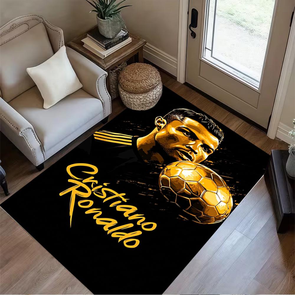 Juventus Player Action Floor Mat Design for Living Rooms Entryway Playrooms Outdoor Anti-slip Rug Anime Office Decor Perfect Gift for Women/Men