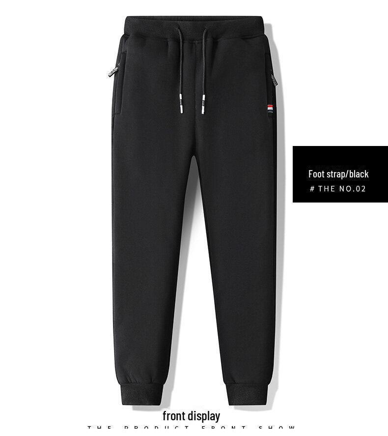 Мужские брюки из плюша на молнии осень/зима — плотные, свободные, прямые, большого размера, доступны в трех цветах