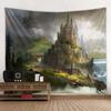 Ретро Пейзаж Картина Маслом Гобелен Настенный Фэнтези Домашнее Художественное Украшение Фэнтези Kawaii Фон Для Комнаты Тканевое Одеяло