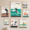 Miami Beach Surf Print Travel Landscape Poster Boho Wall Decor Bedroom Art Canvas Painting Wedding Gift Pictures Nordic Murals