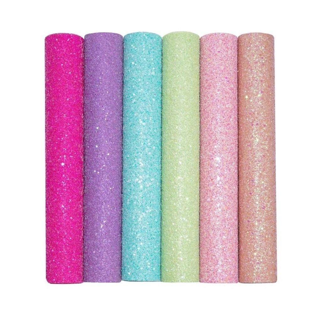 Sparkling Powder Glitter PVC Leather Fabric Colorful Glitter Faux Leather Bag Making Material
