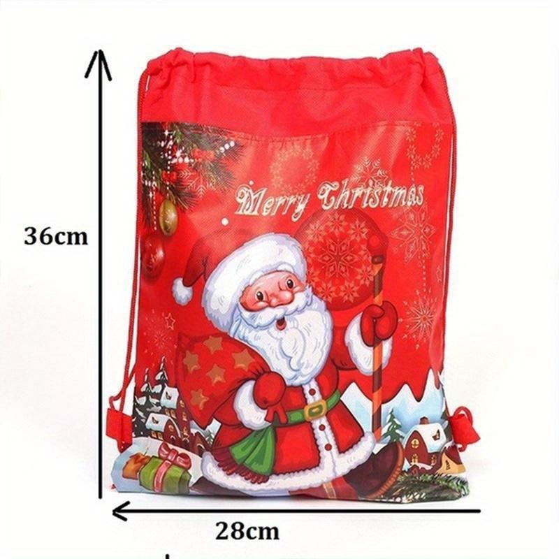 5 шт. Рюкзаки Дед Мороз Рождественские принадлежности Упаковка игрушек Рождественский подарочный мешок Мешки для хранения Мешки на шнурке