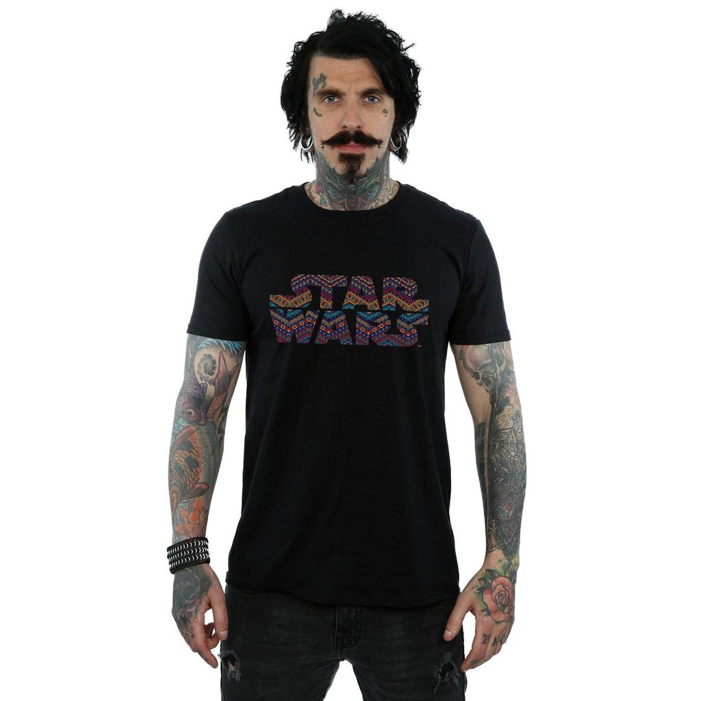 Star Wars Mens Colour Aztec Logo T-Shirt
