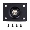 Rectangle Output Jack Plate Socket for LP Style Electric Guitar (Black)