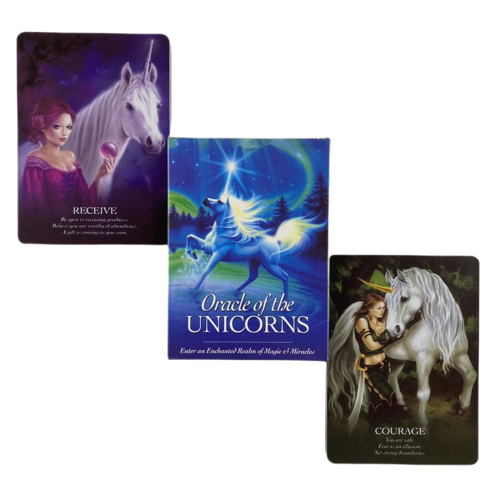 Oracle Of The Unicorns Cards A 44 Tarot English Divination Edition Deck Borad Games